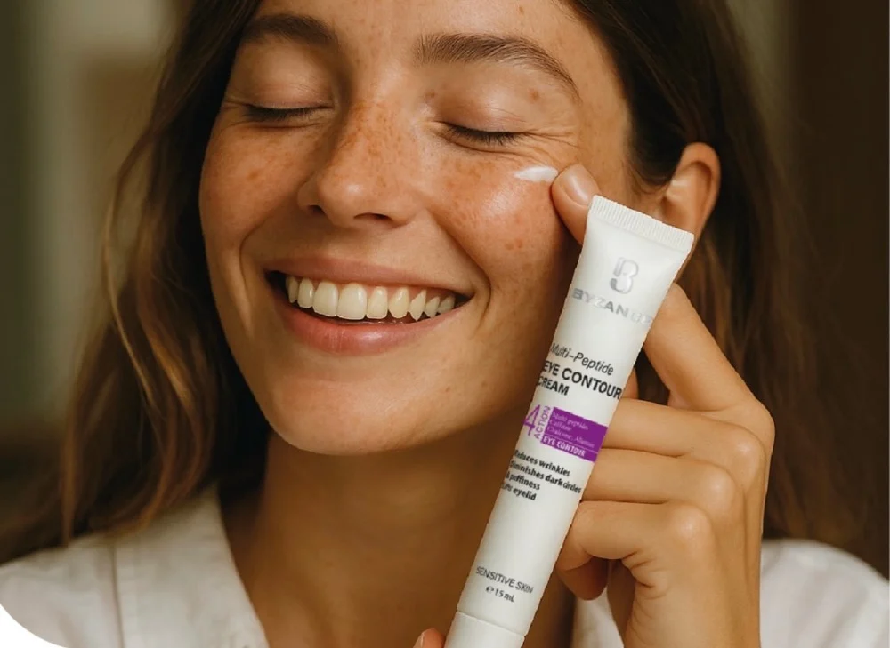 بیزانس کرم دور چشم سفت کننده وشبه بوتاکس مولتی پپتیدمناسب پوست خشک حساس