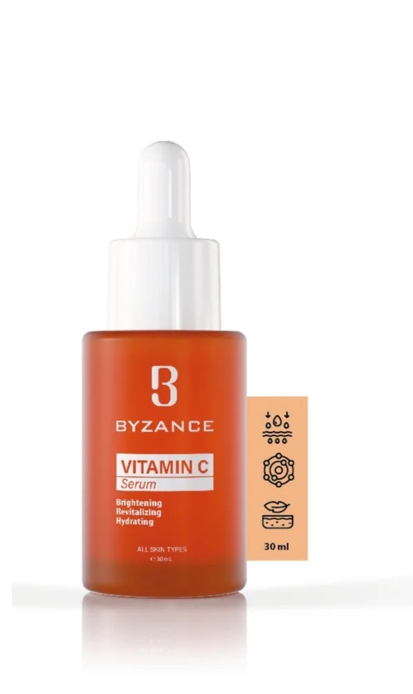 بیزانس سرم روشن کننده ویتامینc مناسب صورت وگردن