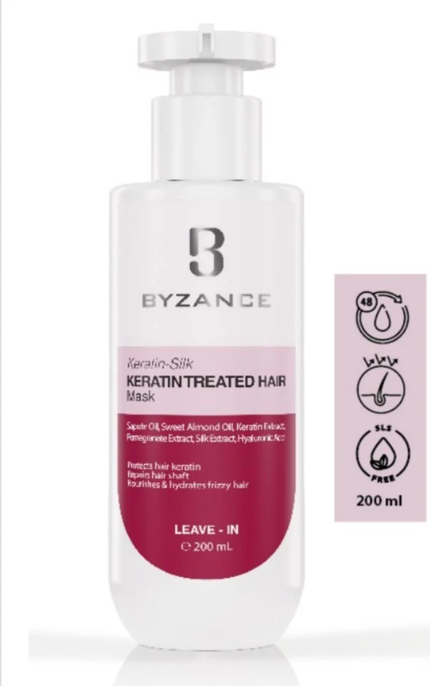 بیزانس ماسک مو مناسب موهای کراتین شده و رنگ شده(بدون نیاز به آبکشی )